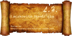 Laczkovits Honória névjegykártya